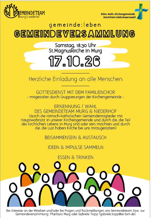Gemeindeversammlung am 17.10.