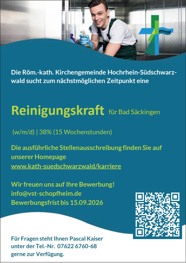 Stellenangebot Reinigungskraft